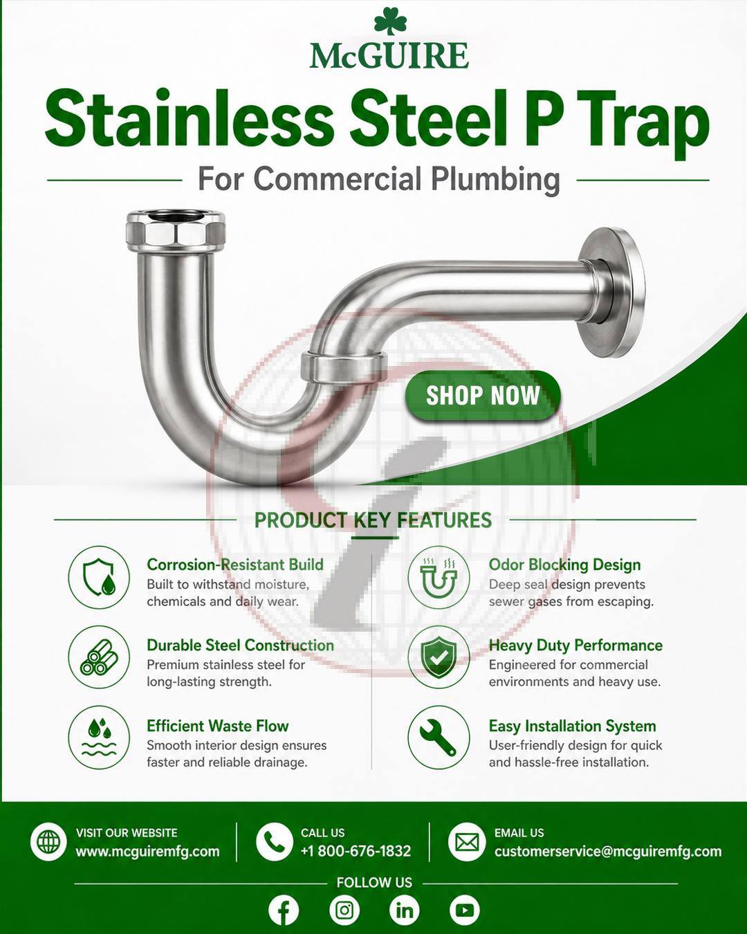 Stainless Steel P-Trap