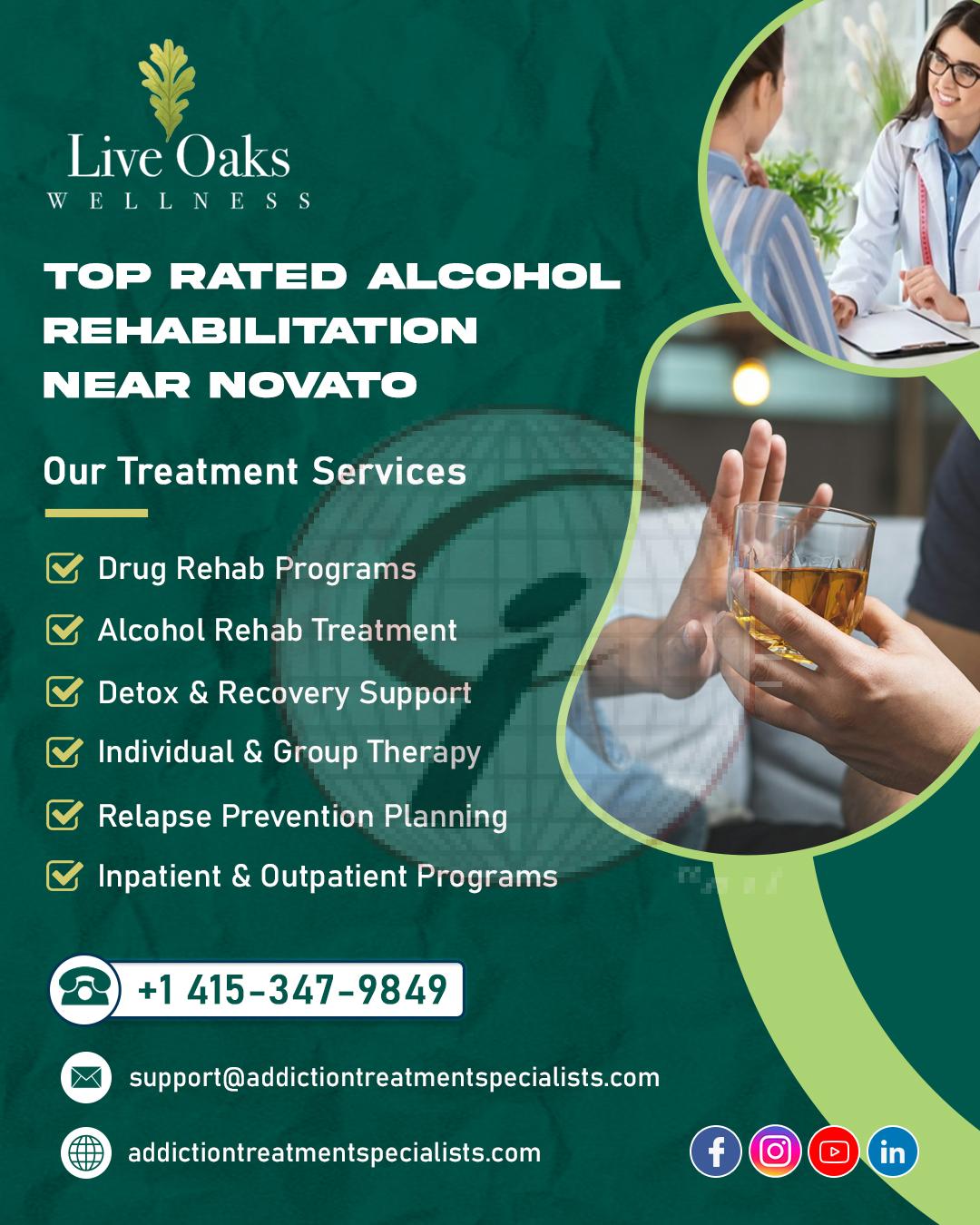 Top Rated Alcohol Rehabilitation Near Novato
