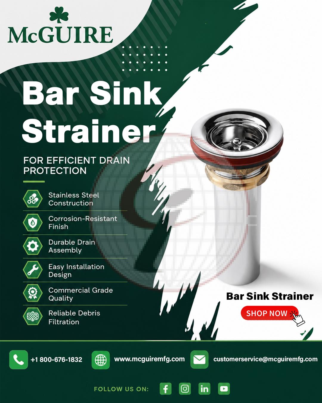 Bar Sink Strainer For Efficient Drain Protection