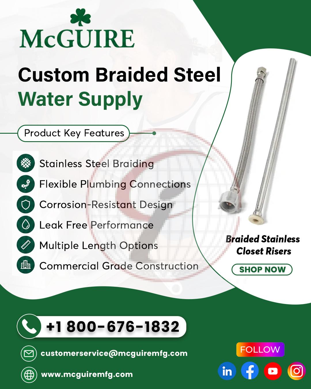 Custom Braided Steel Water Supply 