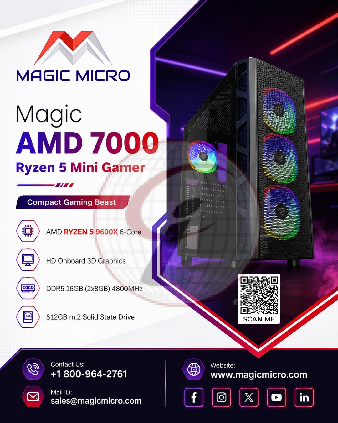 Magic AMD 7000 Ryzen 5 Mini Gamer