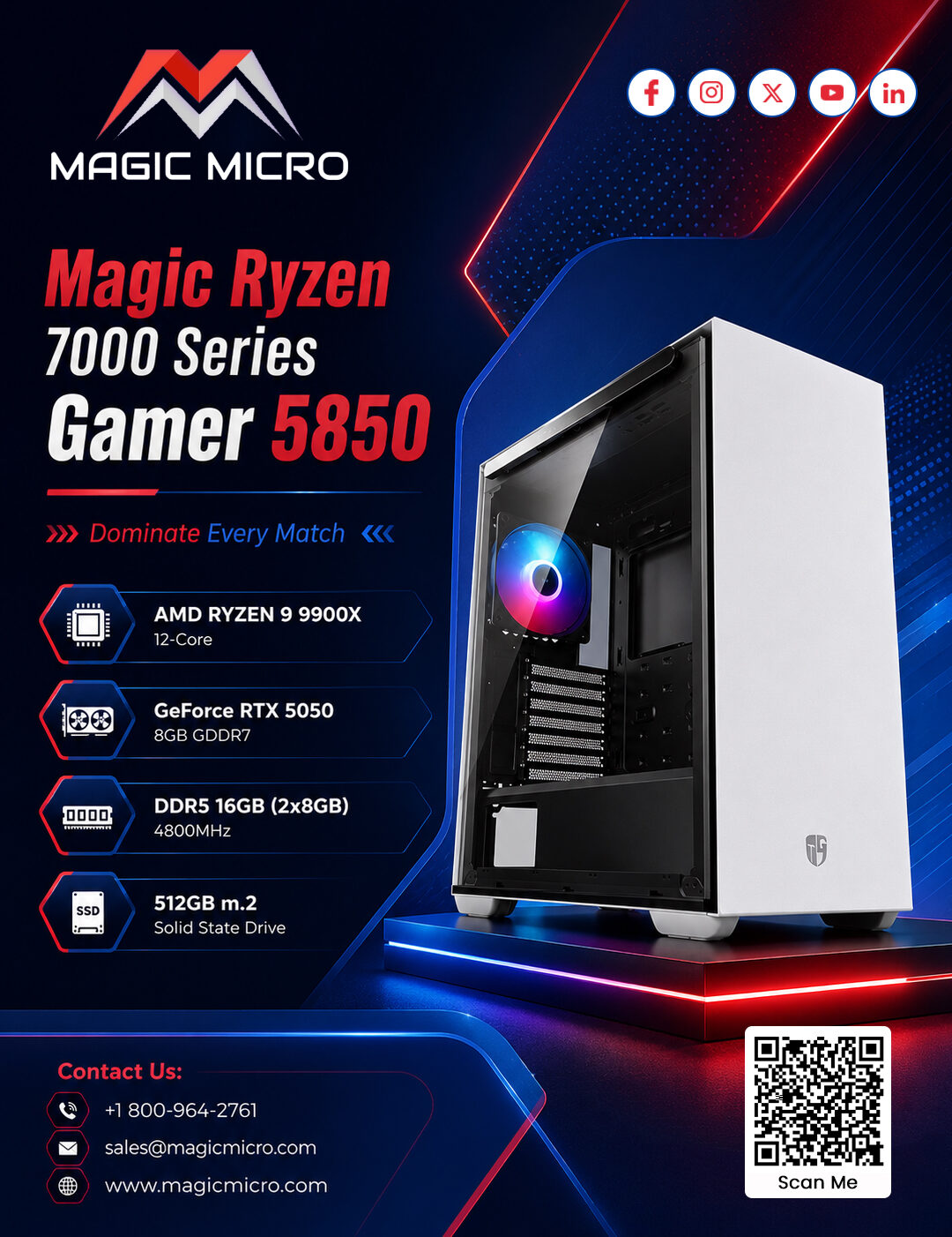 Magic Ryzen 7000 Series Gamer 5850