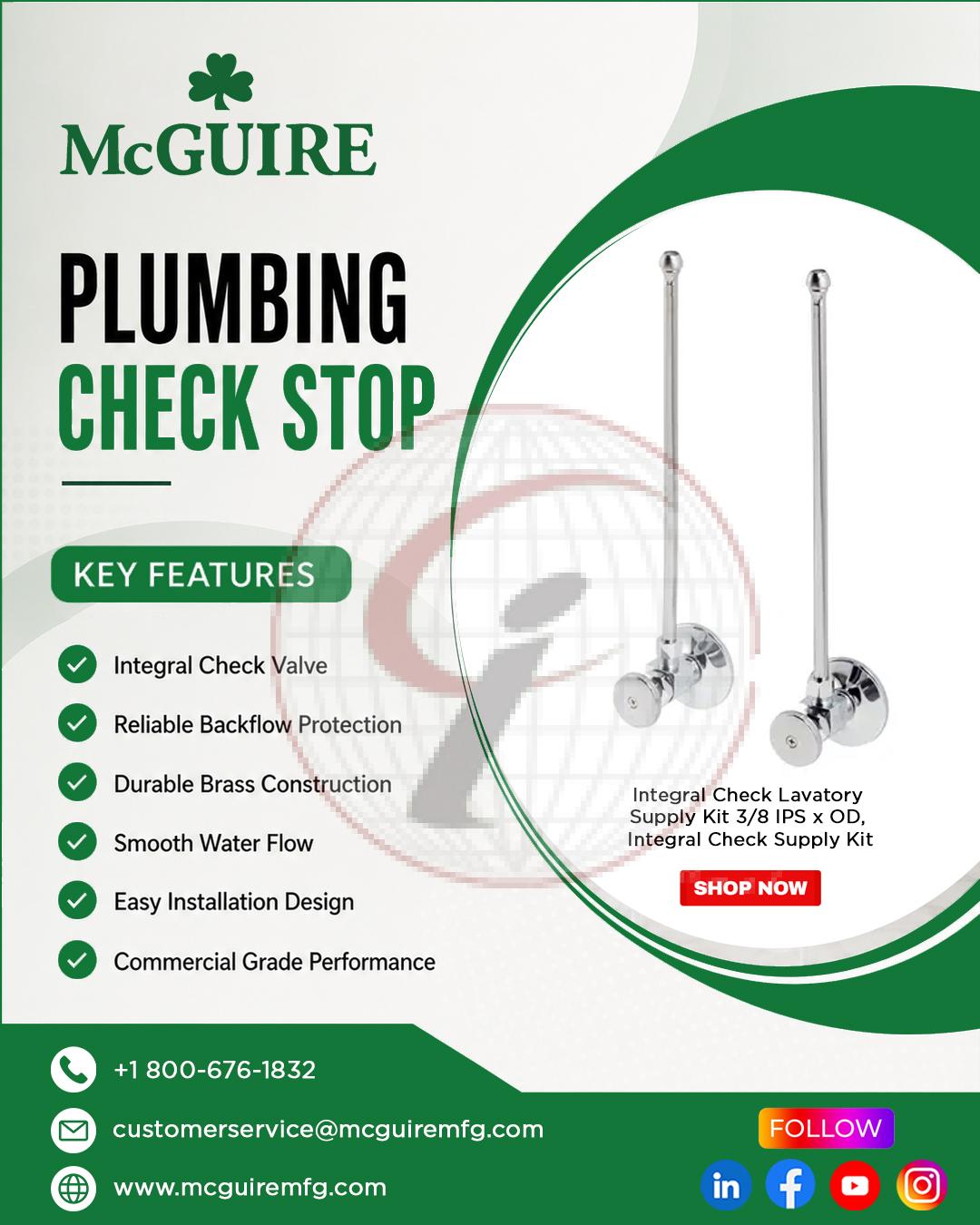 Plumbing Check Stop