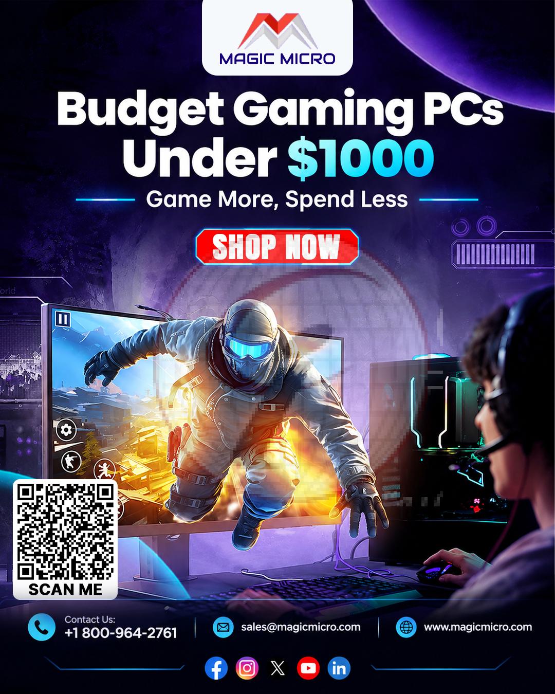 Budget Gaming PCs Under $1000