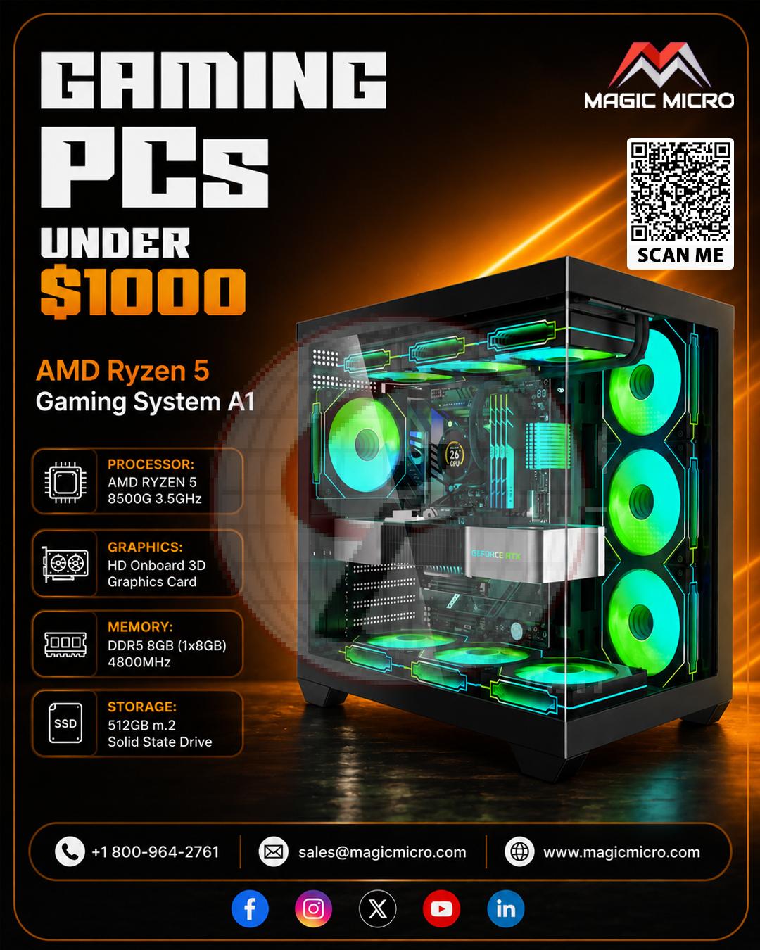 GAMING PCs UNDER $1000